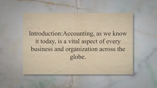 Video thumbnail for History of Global Accounting