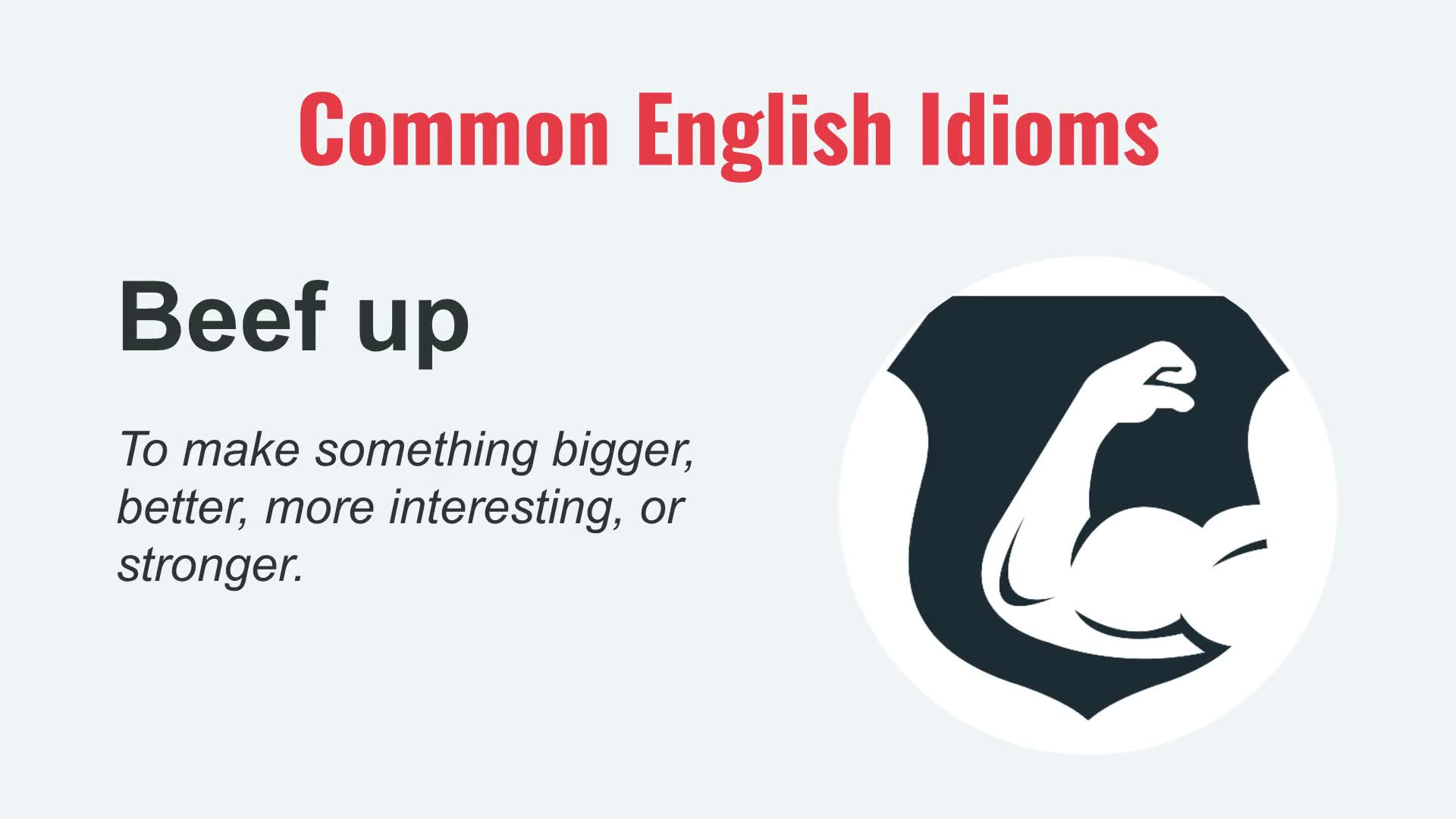 Video thumbnail for Beef Up Meaning: Real American English Phrasal Verbs