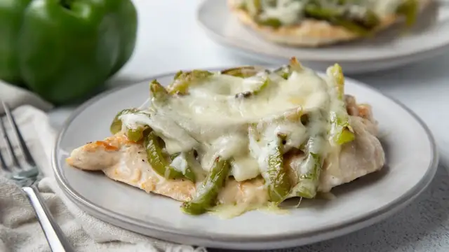'Video thumbnail for 3-Ingredient Paillard-Style Chicken Philly Cheesesteak Recipe'