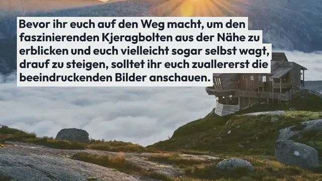 Video thumbnail for Kjeragbolten in Norwegen Das ultimative Fotomotiv 1.000 Meter über dem Fjord