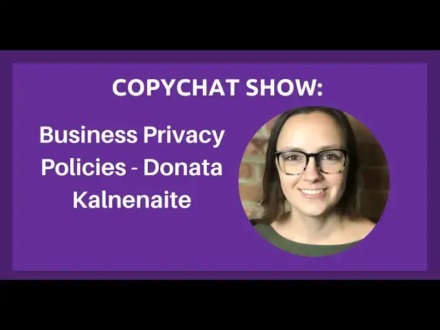 'Video thumbnail for Privacy Policies with Donata Kalnenaite of Termageddon'
