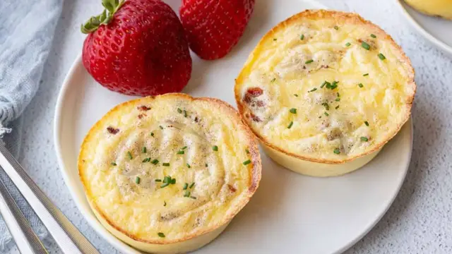'Video thumbnail for Copycat Starbucks Egg Bites With Gruyere And Bacon Recipe'