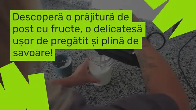 Video thumbnail for Rețetă Simplă și Delicioasă: Prajitura De Post cu Fructe