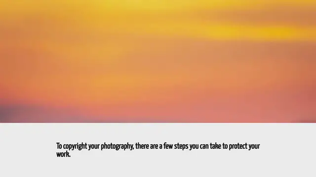 Video thumbnail for How To Copyright Photography