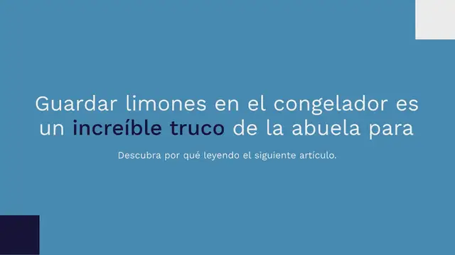 'Video thumbnail for Limones, porque después de comprarlos los congelan todos: la sorprendente razón'