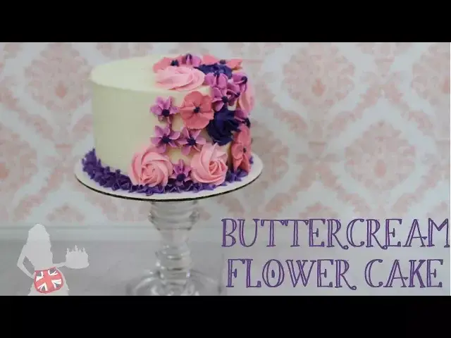 'Video thumbnail for How To Decorate A Cake With BUTTERCREAM FLOWERS'