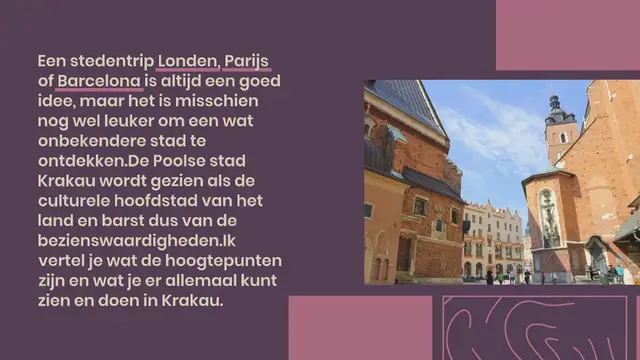 Video thumbnail for BEZIENSWAARDIGHEDEN KRAKAU: 8X ZIEN EN DOEN