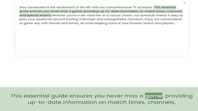 Video thumbnail for guide ensures you never miss a game, providing up-to-date information on match times, channels, and special events. Whether you're a die-hard fan or a casual viewer, our schedule makes it easy to plan your weekends around thrilling matchu