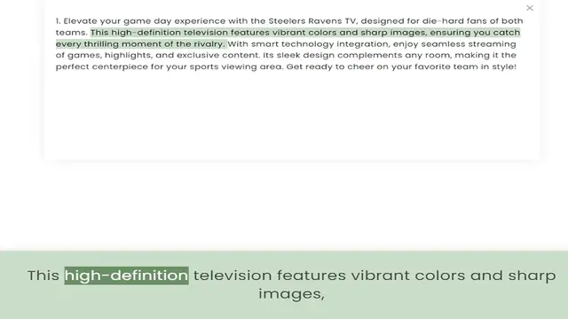 Video thumbnail for teams. This high-definition television features vibrant colors and sharp images, ensuring you catch every thrilling moment of the rivalry. With smart technology integration, enjoy seamless streaming of games, highlights, and exclusive con