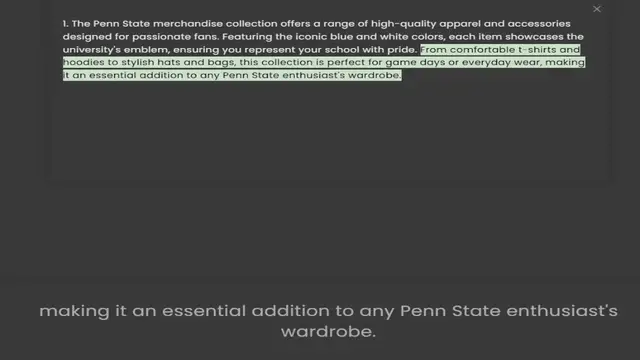 Video thumbnail for designed for passionate fans. Featuring the iconic blue and white colors, each item showcases the university's emblem, ensuring you represent your school with pride. From comfortable t-shirts and hoodies to stylish hats and bags, this col