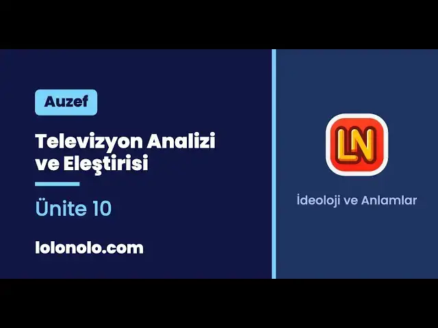 Video thumbnail for Televizyon Analizi ve Eleştirisi Ünite 10 Deneme Sınavı