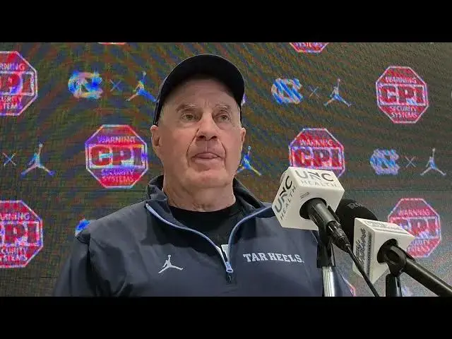 'Video thumbnail for #UNC coach Bill Belichick press conference on the second day of spring practice.'