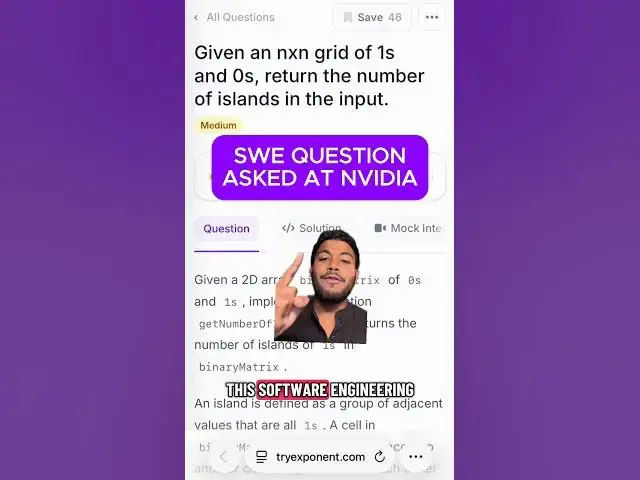 Video thumbnail for SWE Question asked at NVIDIA!