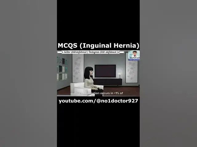 Video thumbnail for MCQS Inguinal Hernia 14 #shorts #hernia #mcqs #trending #doctor #medical_exam #medical_exam #surgery