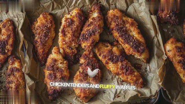 Video thumbnail for Crispy Chicken & Waffles with Spicy Maple Sauce