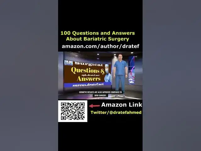 Video thumbnail for 100 questions and answers about bariatric surgery book by dratef ahmed #shorts 44#surgery #bariatric
