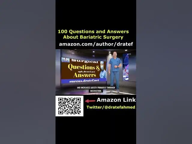 Video thumbnail for 100 questions and answers about bariatric surgery book by dratef ahmed #shorts 40#surgery #bariatric