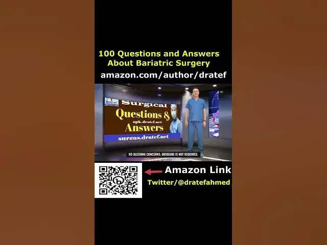 Video thumbnail for 100 questions and answers about bariatric surgery book by dratef ahmed #shorts 38#surgery #bariatric