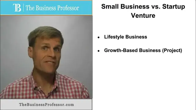 Video thumbnail for Small Business vs Startup Venture