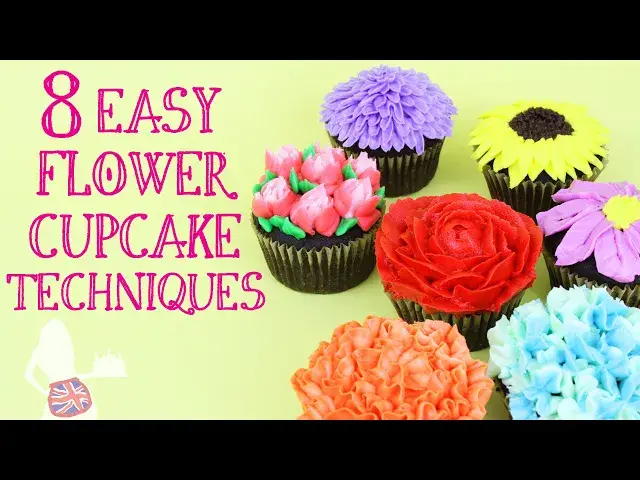 'Video thumbnail for 8 Easy Buttercream Flower Cupcakes'