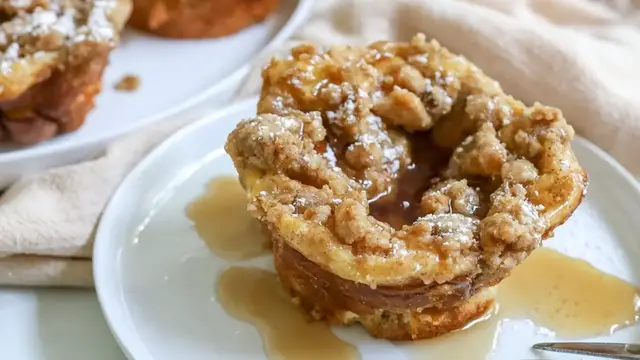 'Video thumbnail for Buttery Cinnamon French Toast Muffins Recipe'