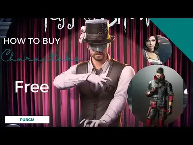 'Video thumbnail for how to get free characters in pbgm | how to purchase characters in pubgm | how to unlock characters'