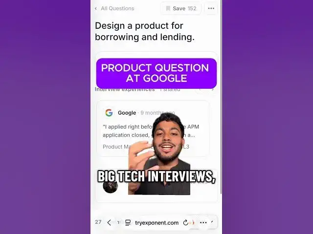 Video thumbnail for Product Design Question at Google!