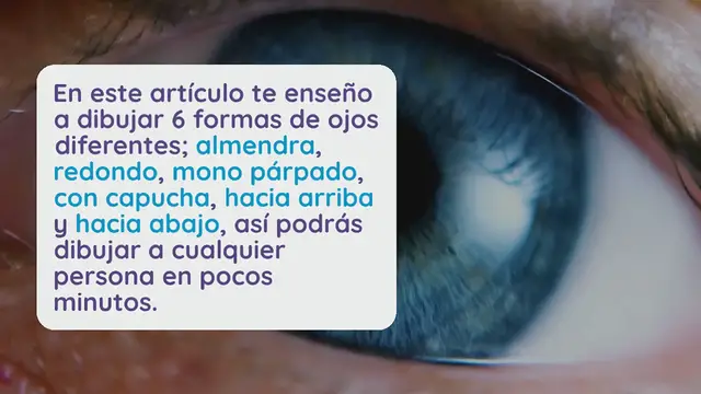 Video thumbnail for Como dibujar 6 formas de ojos diferentes