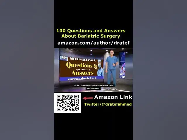 Video thumbnail for 100 questions and answers about bariatric surgery book by dratef ahmed #shorts 19#surgery #bariatric