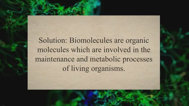 Video thumbnail for Biomolecules problems and solutions