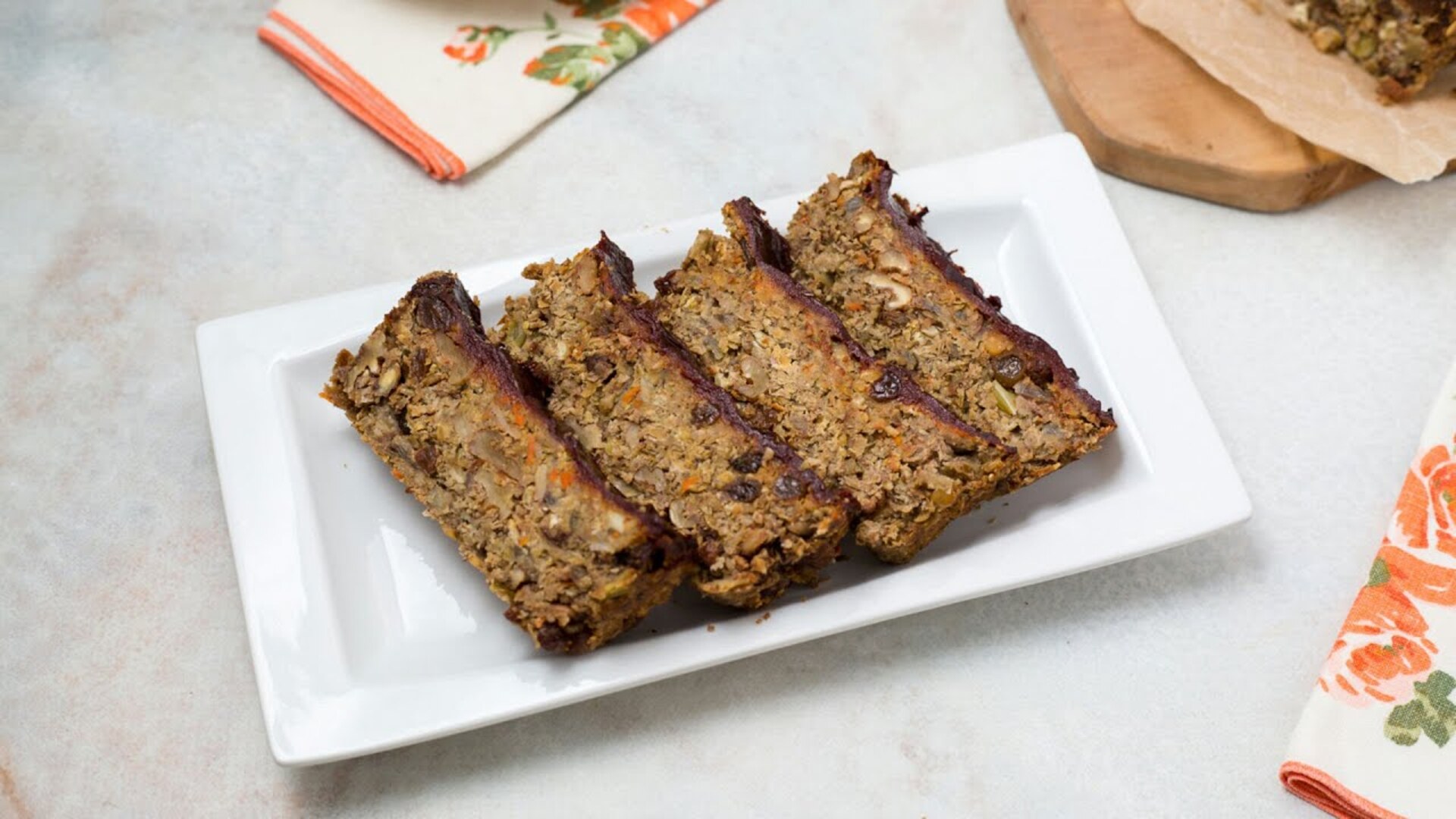 Video thumbnail for This Hearty Vegan Meatloaf Is Loaded With Plant Protein