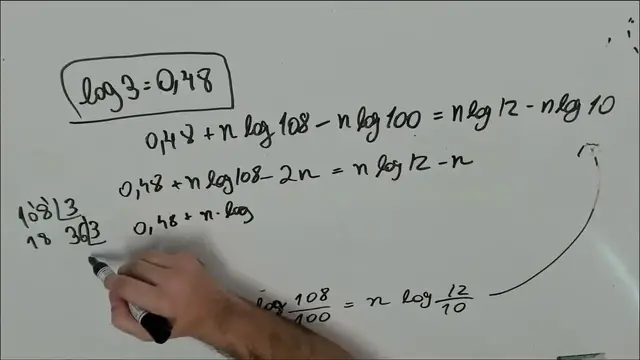 'Video thumbnail for Resolvendo exercícios de A matemática financeira em concursos: logaritmo'