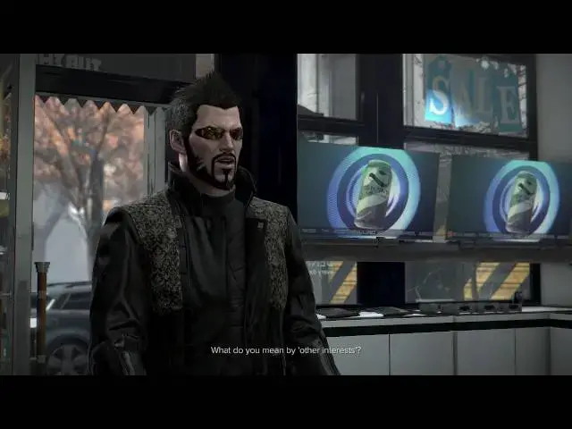 Video thumbnail for Deus Ex: Mankind Divided - Tubehouse Electronics Vender Dialogue 'Other Interests?' Biocell Dealer