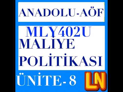 Video thumbnail for MLY402U Maliye Politikası Ünite 8 Gelir Dağılımı ve Maliye Politikası