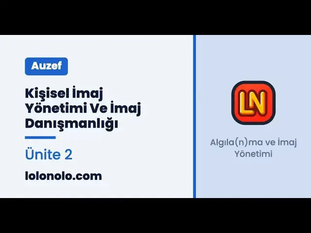 Video thumbnail for Kişisel İmaj Yönetimi ve İmaj Danışmanlığı Ünite 2 Deneme Sınavı