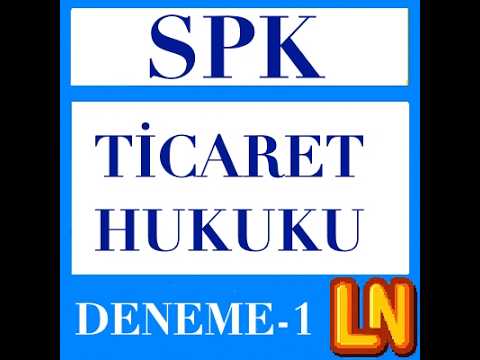 Video thumbnail for SPK Ticaret Hukuku 2026 Deneme 1