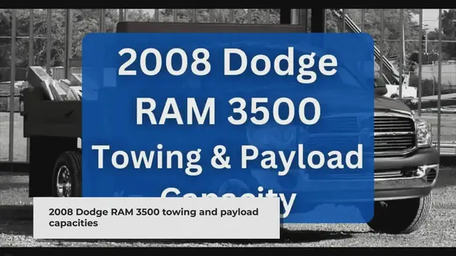 Video thumbnail for 2008 Dodge RAM 3500 Towing Capacity & Payload (Charts)