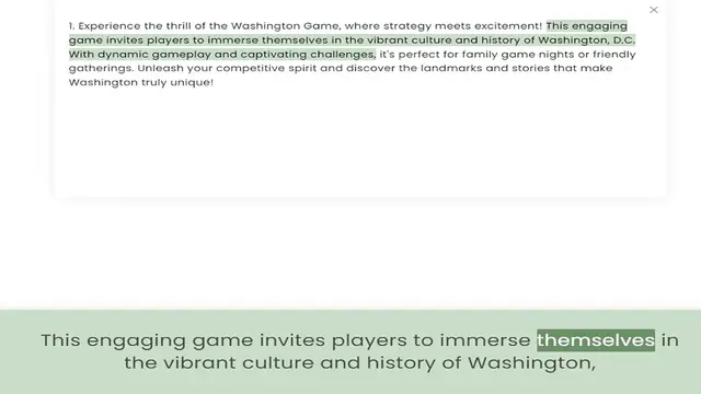 Video thumbnail for game invites players to immerse themselves in the vibrant culture and history of Washington, D.C. With dynamic gameplay and captivating challenges, it's perfect for family game nights or friendly gatherings. Unleash your competitive spiri