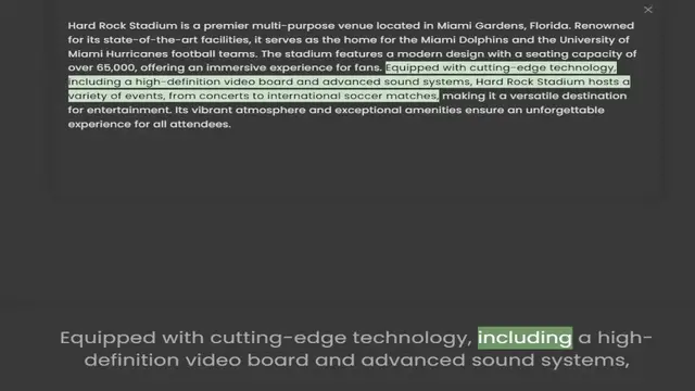 Video thumbnail for for its state-of-the-art facilities, it serves as the home for the Miami Dolphins and the University of Miami Hurricanes football teams. The stadium features a modern design with a seating capacity of over 65,000, offering an immersive ex
