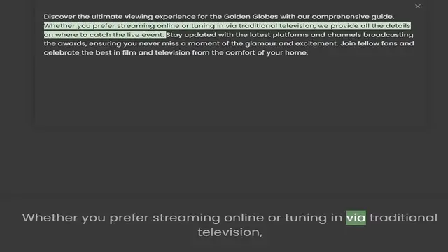 Video thumbnail for Whether you prefer streaming online or tuning in via traditional television, we provide all the details on where to catch the live event. Stay updated with the latest platforms and channels broadcasting the awards, ensuring you never miss