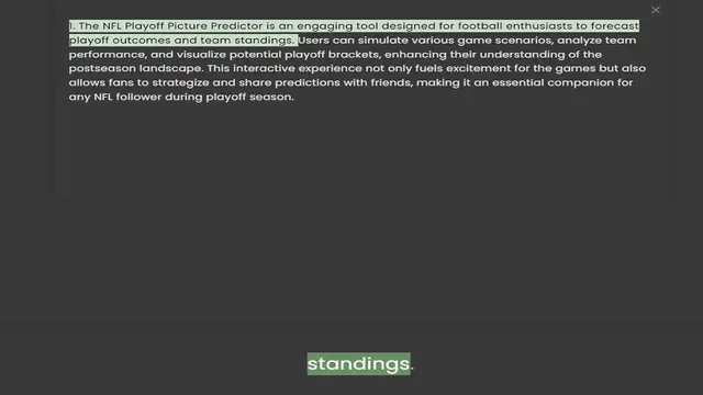 Video thumbnail for playoff outcomes and team standings. Users can simulate various game scenarios, analyze team performance, and visualize potential playoff brackets, enhancing their understanding of the postseason landscape. This interactive experience not