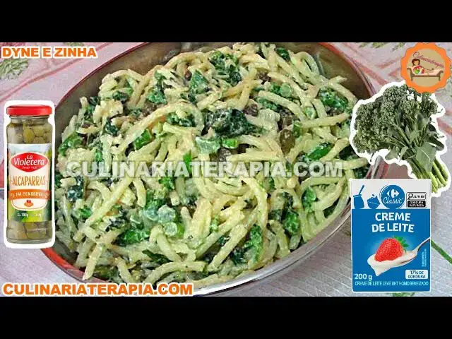 Video thumbnail for Macarrão com Brócolis e Alcaparras ao Creme de Leite