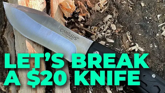 'Video thumbnail for Testing A $20 Walmart Knife | Camillus Inject Fixed Blade'