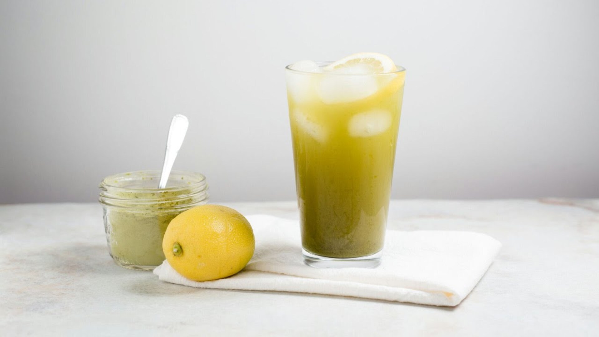Video thumbnail for 3-Ingredient Homemade Matcha Lemonade Recipe