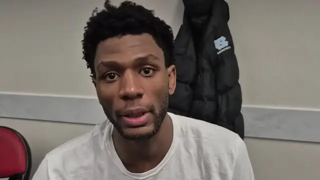 'Video thumbnail for UNC's Jalen Washington, Elliot Cadeau and Seth Trimble after win at N.C. State #UNC'