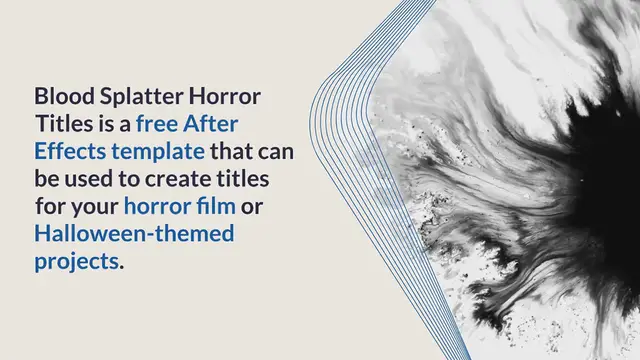 Video thumbnail for Blood Splatter Horror Titles – Free After Effects Template