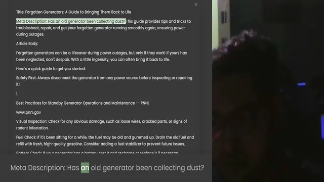 Video thumbnail for Title Forgotten Generators A Guide to Bringing Them Back to Life Meta Description Has an old generator been collecting dust This guide provides tips and tricks to troubleshoot, repair, and get your forgotten generator running smoothly aga