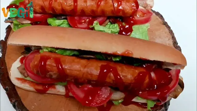 'Video thumbnail for Vegan hot dog recipe with mushrooms'