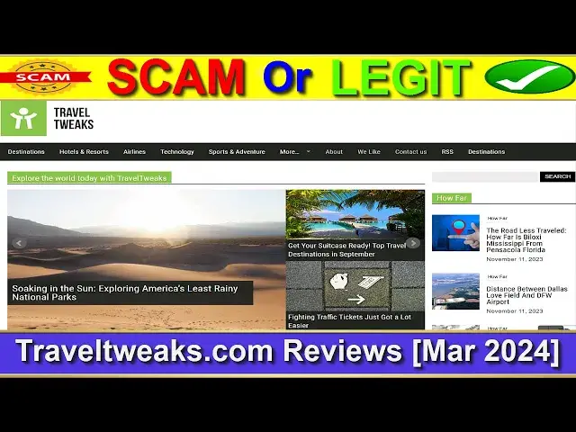 Video thumbnail for Traveltweaks Reviews ⚠️(( BEWARE IN 2024! ))⚠️Is Traveltweaks.com SCAM or LEGIT ?⚠️😲