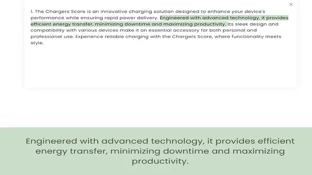 Video thumbnail for performance while ensuring rapid power delivery. Engineered with advanced technology, it provides efficient energy transfer, minimizing downtime and maximizing productivity. Its sleek design and compatibility with various devices make it